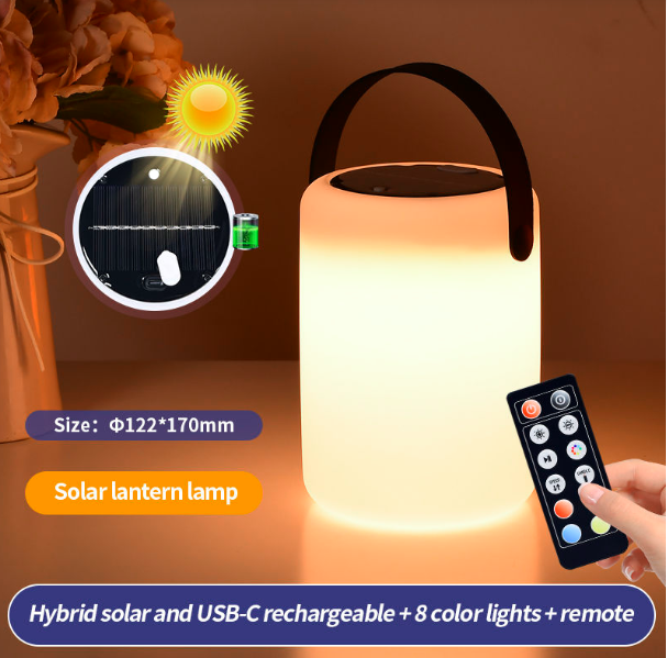New led solar table lamp garden villa balcony solar lamp outdoor lamp garden atmosphere lamp portable lamp