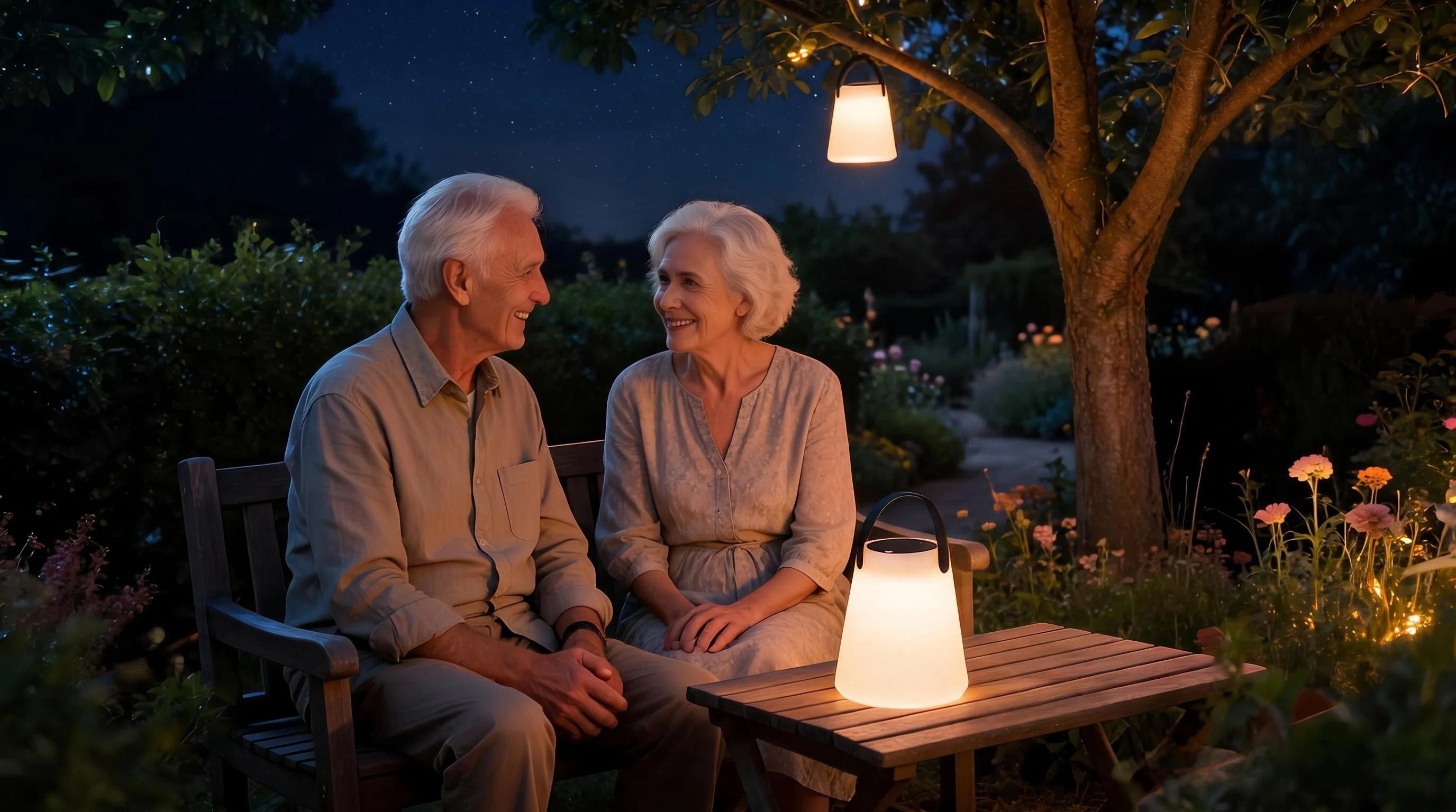 2 pcs solar table lamp - Conical