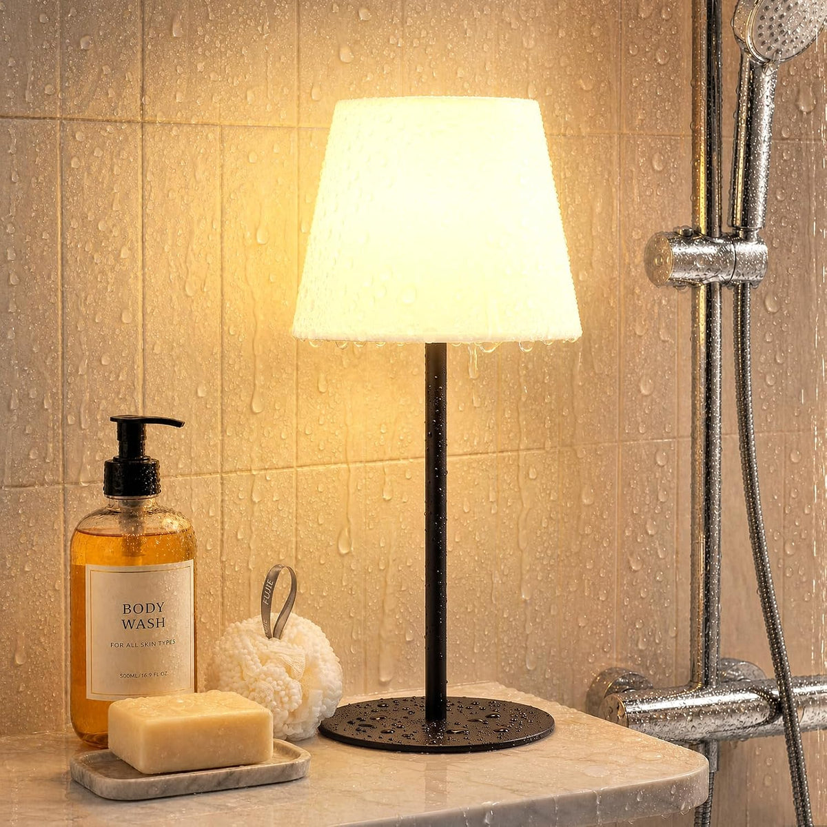 Solar Rechargeable Bedside Table Lamp | 8 Color RGB Night Light with Remote Control