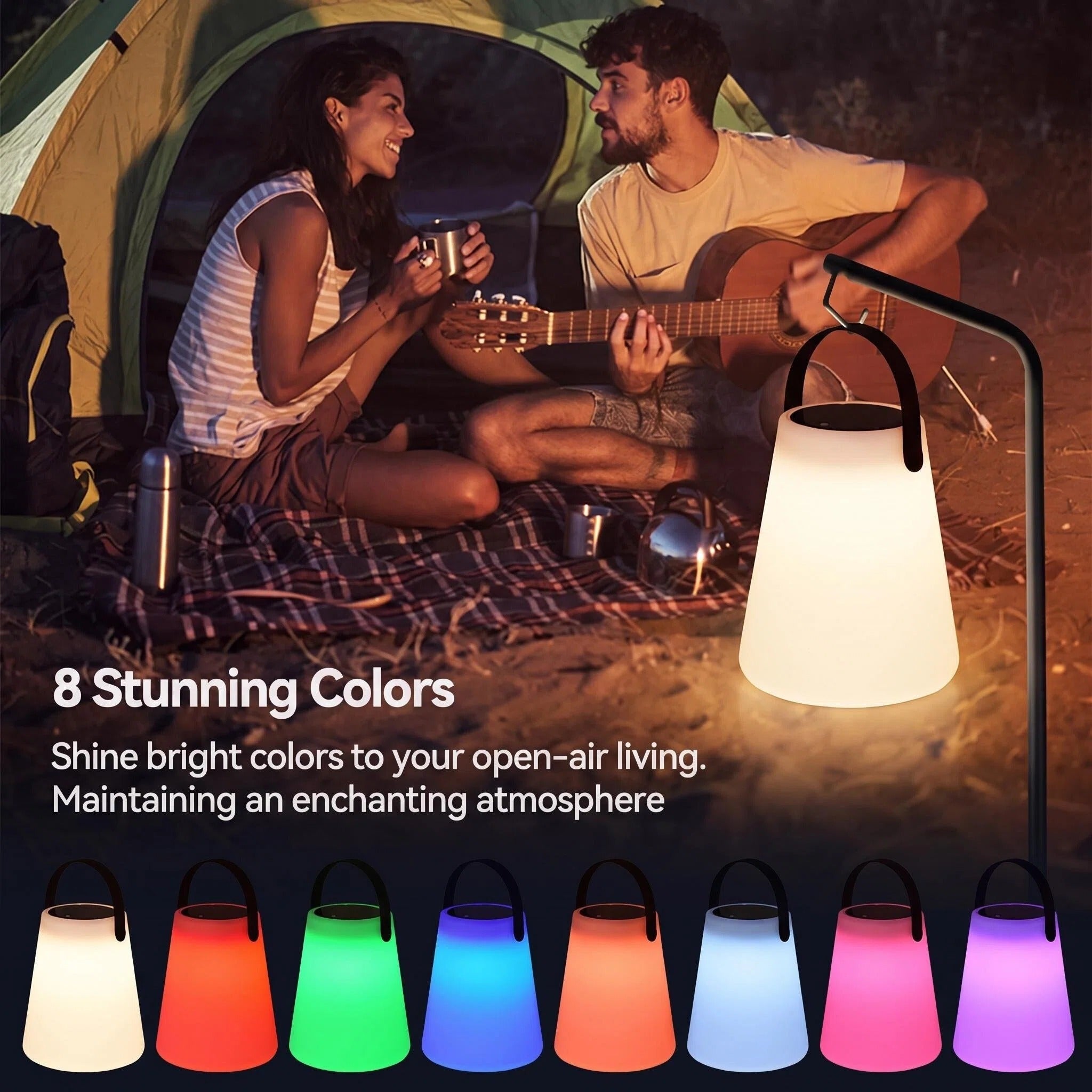 2 pcs solar table lamp - Conical
