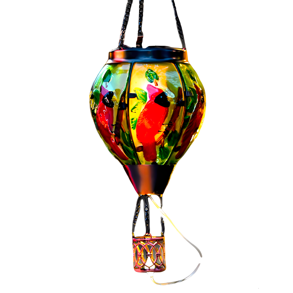 Solar Hot Air Balloon Lantern with Flame - Glass Solar Hanging Lights for Outdoor Yard Patio Farmhouse Decoration | Enchanting Glow Lantern (Birthday Gifts for Women, Mom, Grandma)