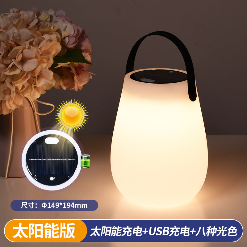 New led solar table lamp garden villa balcony solar lamp outdoor lamp garden atmosphere lamp portable lamp