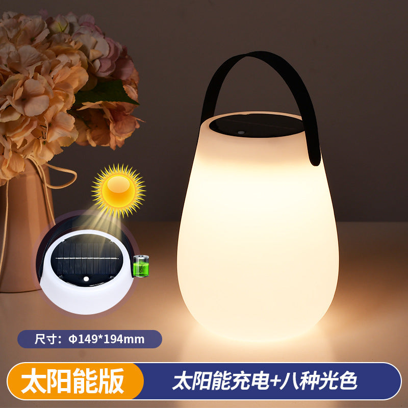 New led solar table lamp garden villa balcony solar lamp outdoor lamp garden atmosphere lamp portable lamp