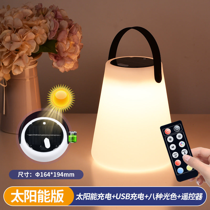 New led solar table lamp garden villa balcony solar lamp outdoor lamp garden atmosphere lamp portable lamp