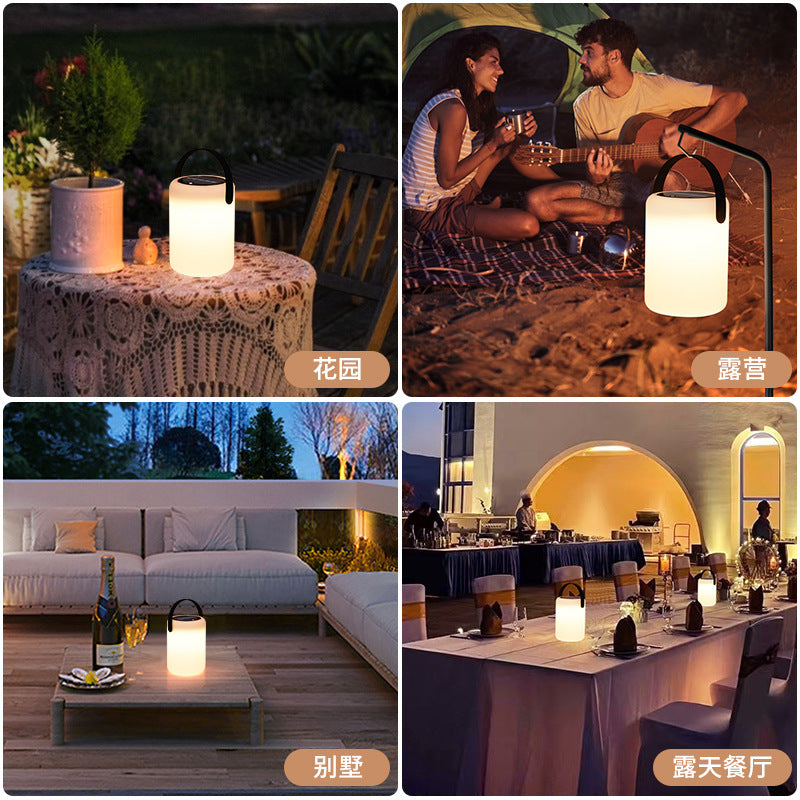 New led solar table lamp garden villa balcony solar lamp outdoor lamp garden atmosphere lamp portable lamp