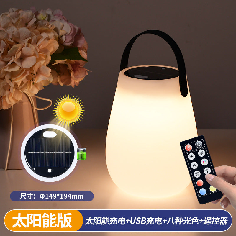 New led solar table lamp garden villa balcony solar lamp outdoor lamp garden atmosphere lamp portable lamp
