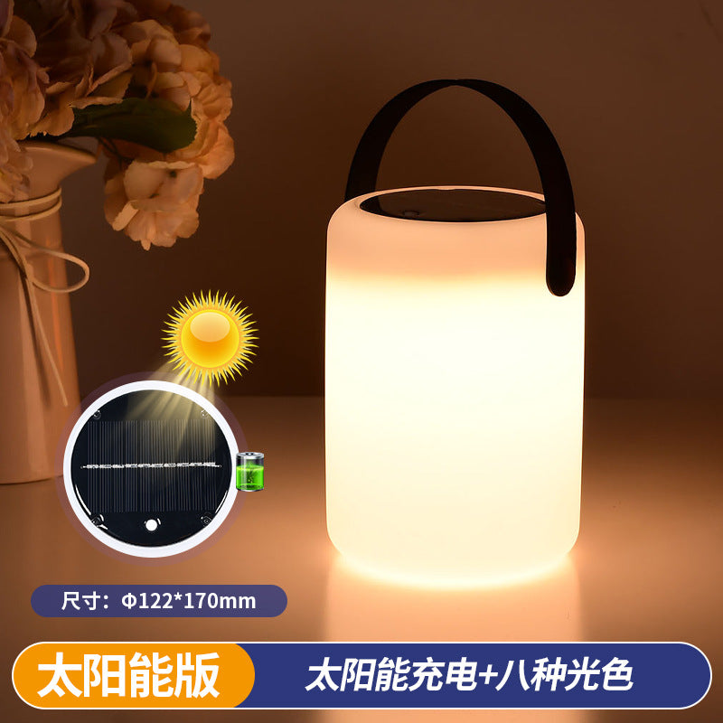 New led solar table lamp garden villa balcony solar lamp outdoor lamp garden atmosphere lamp portable lamp