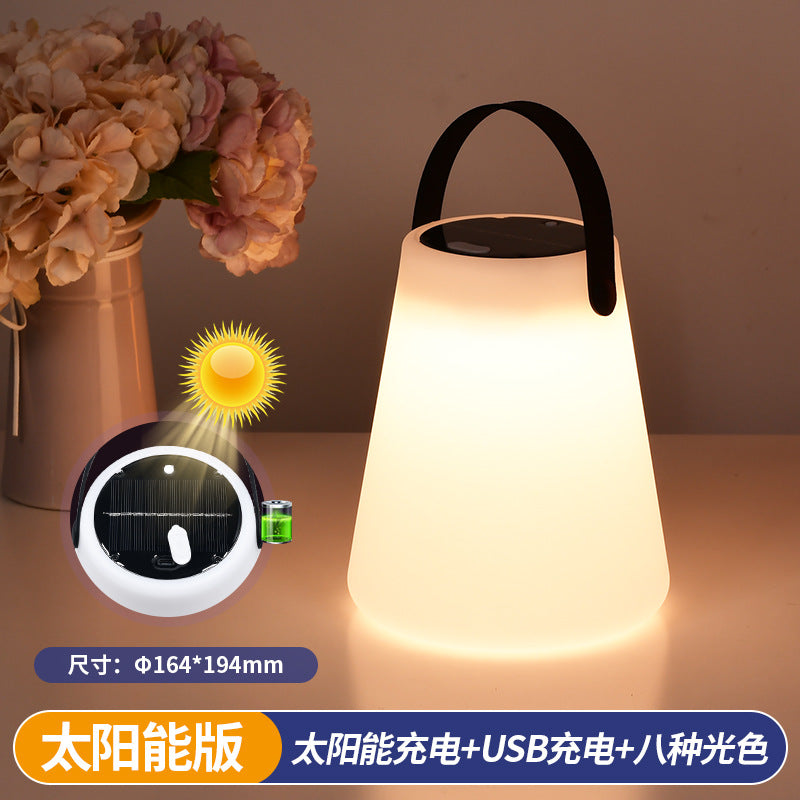 New led solar table lamp garden villa balcony solar lamp outdoor lamp garden atmosphere lamp portable lamp