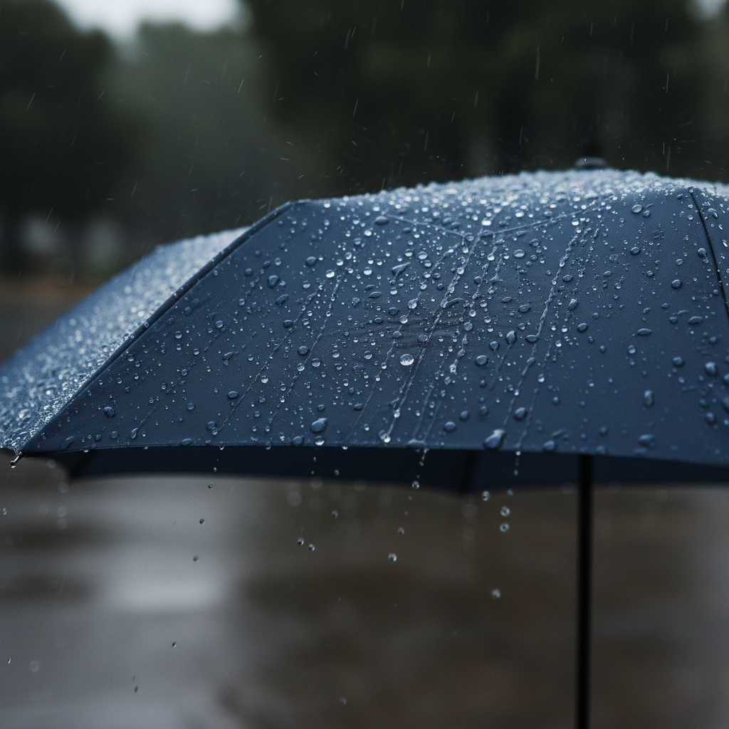 Green - RPET folding umbrella-eco-friendly, lightweight, and durable - The green shield umbrella