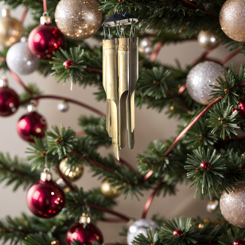 Bamboo Wind Chimes for Outside - Wooden Wind Chimes Outdoors with Coconut Crown | Handcrafted Soothing Melody Home Decor | Tropical Harmony Chimes (Ideal Gift)