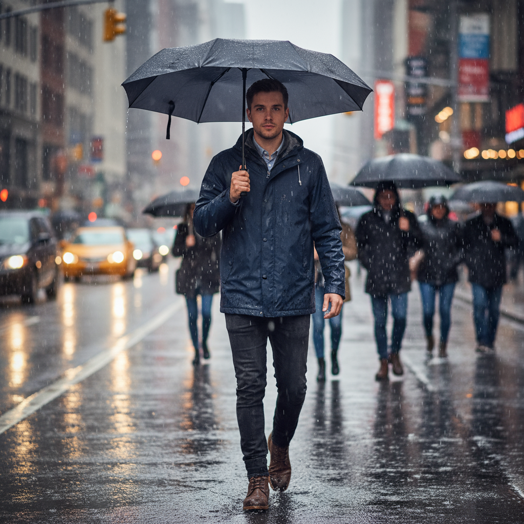 Green - RPET folding umbrella-eco-friendly, lightweight, and durable - The green shield umbrella